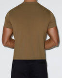 Mid Weight Cropped Fitted T-Shirt Dark Nude