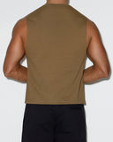 Mid Weight Cropped Sleeveless Dark Nude