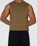 Mid Weight Cropped Sleeveless Dark Nude
