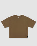 Mid Weight Cropped Boxy T-Shirt Dark Nude