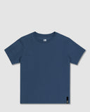Mid Weight Cropped Fitted T-Shirt Denim Blue
