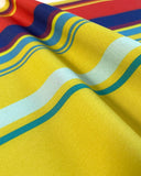 Swim Shorts Red Yellow Horizontal Stripes