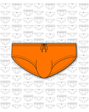 Orange Swim Brief - print