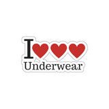 I Heart Underwear Die-Cut Stickers