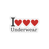 I Heart Underwear Die-Cut Stickers